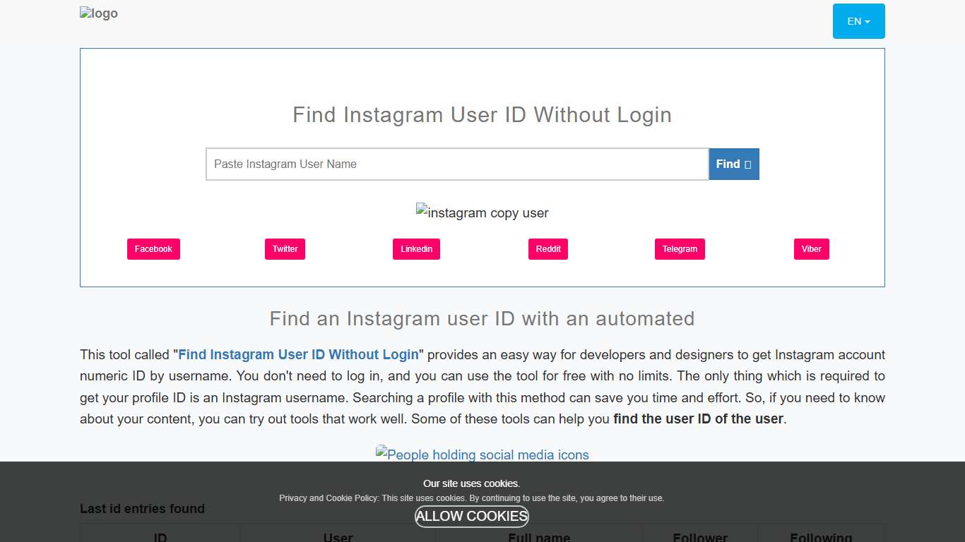 ≡ Find Instagram User ID ᐈ Profile - Free tool 2026